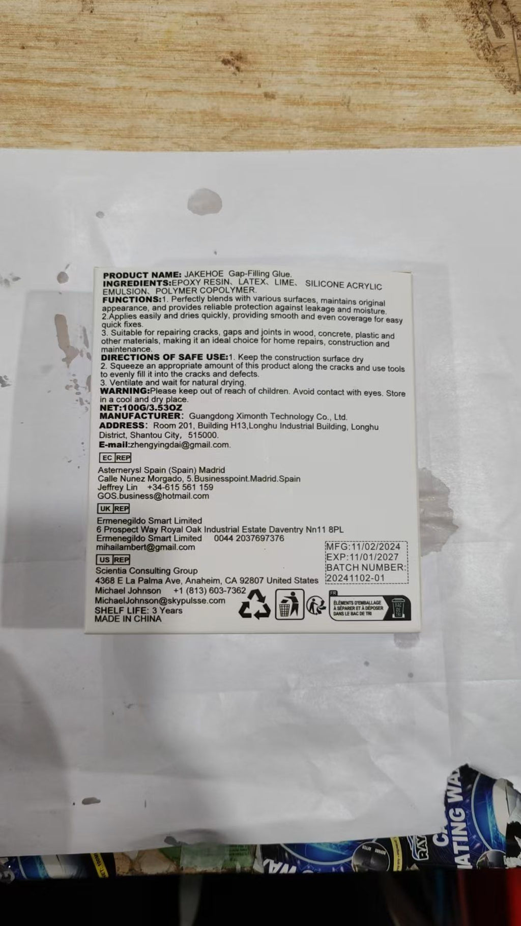 JAKEHOE Gap Filling Repair Sealant 100 g / 1 Pack - Image 2