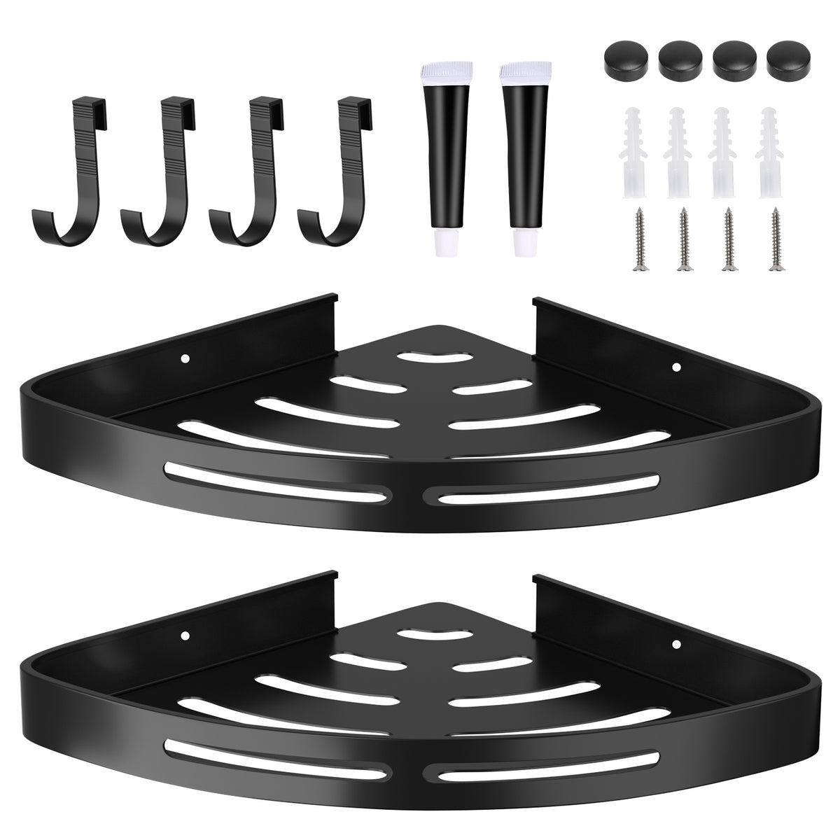 2pcs corner shower caddy shelf product angle 7