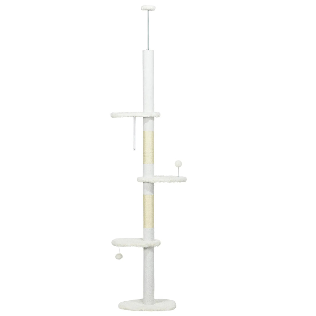 88.5" 100.5" Floor to Ceiling Cat Tree Cat Tower with Scratching Posts Cloud - Image 4