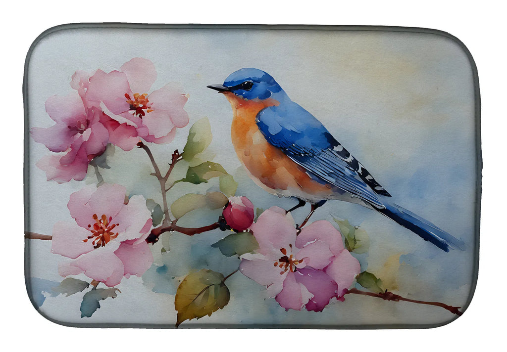 Bluebird Dish Drying Mat Absorbent Dish Drying Mat Pad for Kitchen Counter Dish