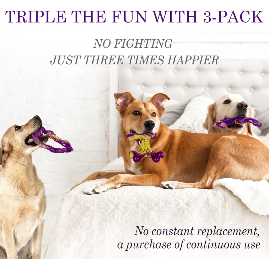 Tough Dog Toys For Aggressive Chewers 3 Pack Indestructible Dog Toys For Large - Image 4