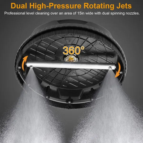 15in Power Washer Surface Cleaner High Pressure Flat Surface Cleaner 4000PSI - Image 2