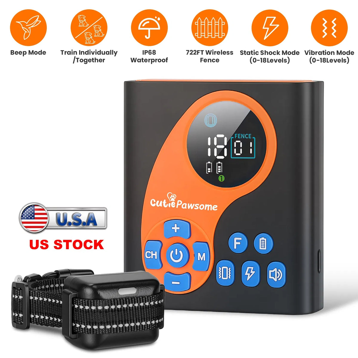 2 In 1 Wireless Dog Fence System with 1/2 Training Collars(Options) Invisible - Image 4