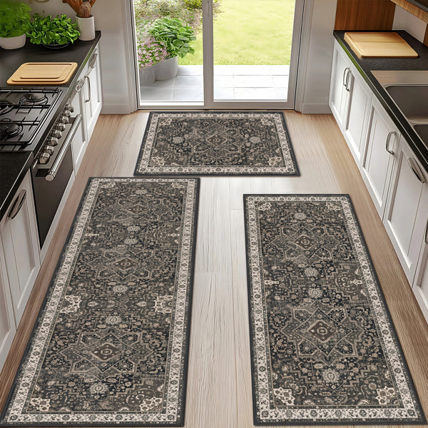 Washable Kitchen Rug Set of 3