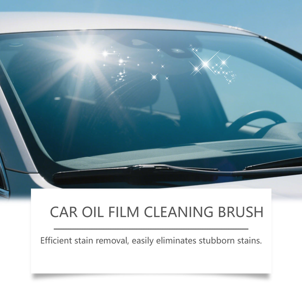Car Oil Film Cleaning Brush Windshield Glass Oil Stain Remover Tool