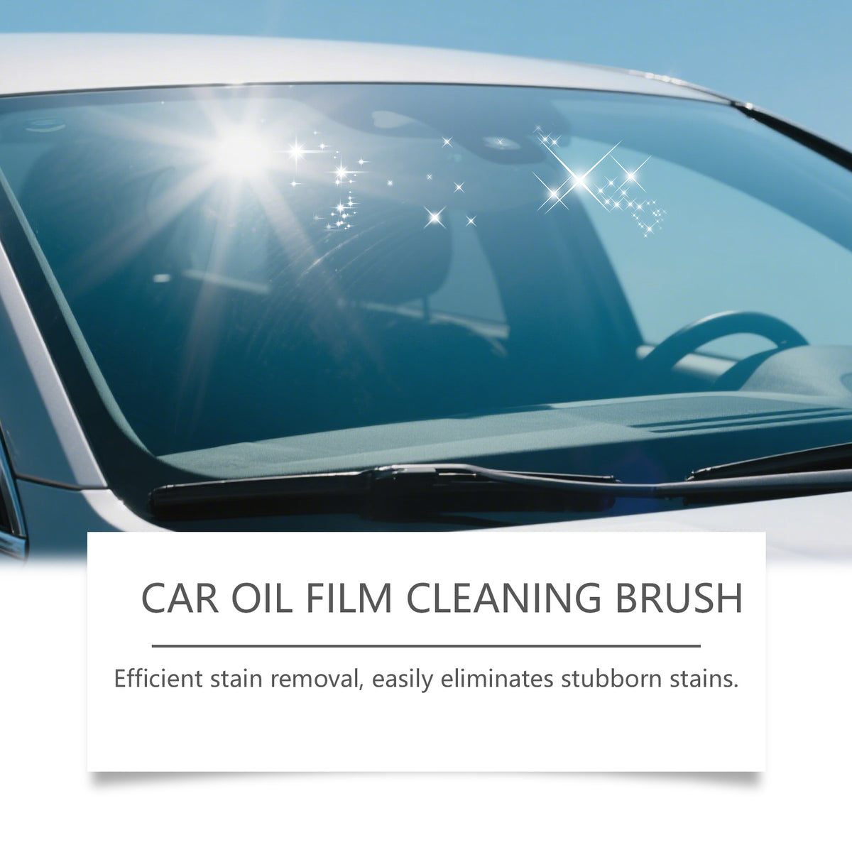 Car Oil Film Cleaning Brush Windshield Glass Oil Stain Remover Tool