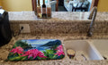Washington Coast Rhododendrons in Watercolor Dish Drying Mat Absorbent Dish