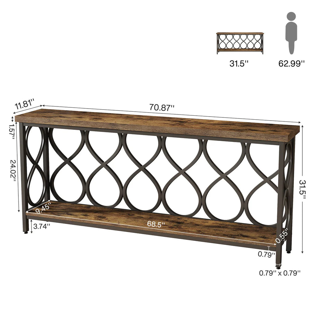 Two-Tier Plant Stand Console Table