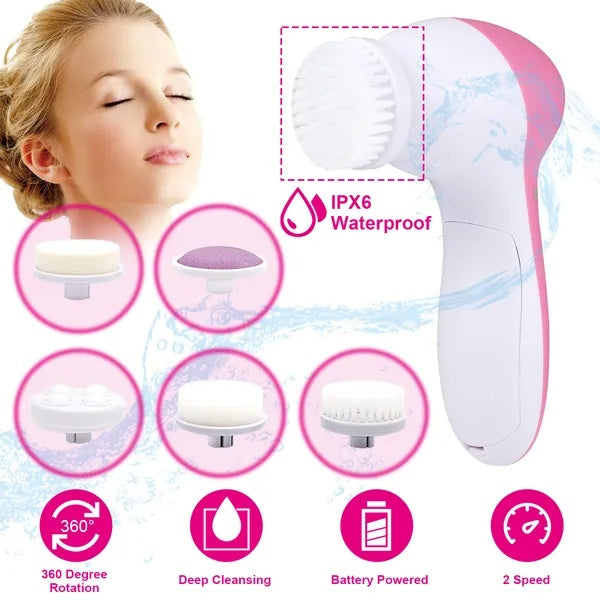 facial cleansing brush face spin in use lifestyle