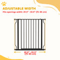 30" 34" Easy Install Pet Gate w/ Door & Double Locking System Extra Wide Dog