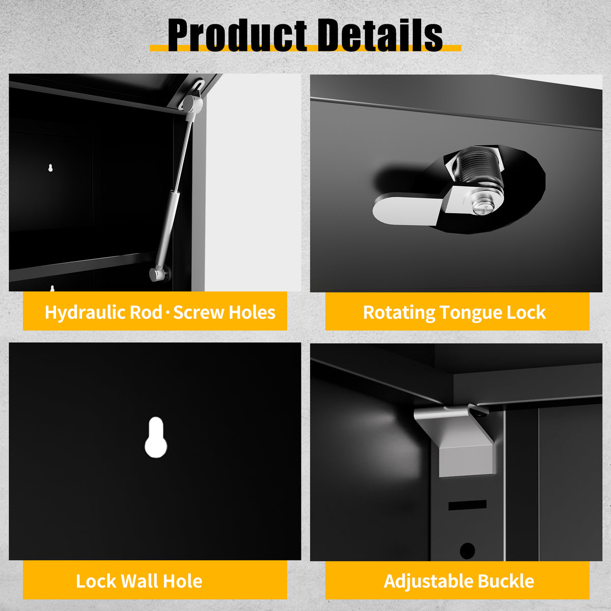 heavy duty metal wall mounted detail and structure