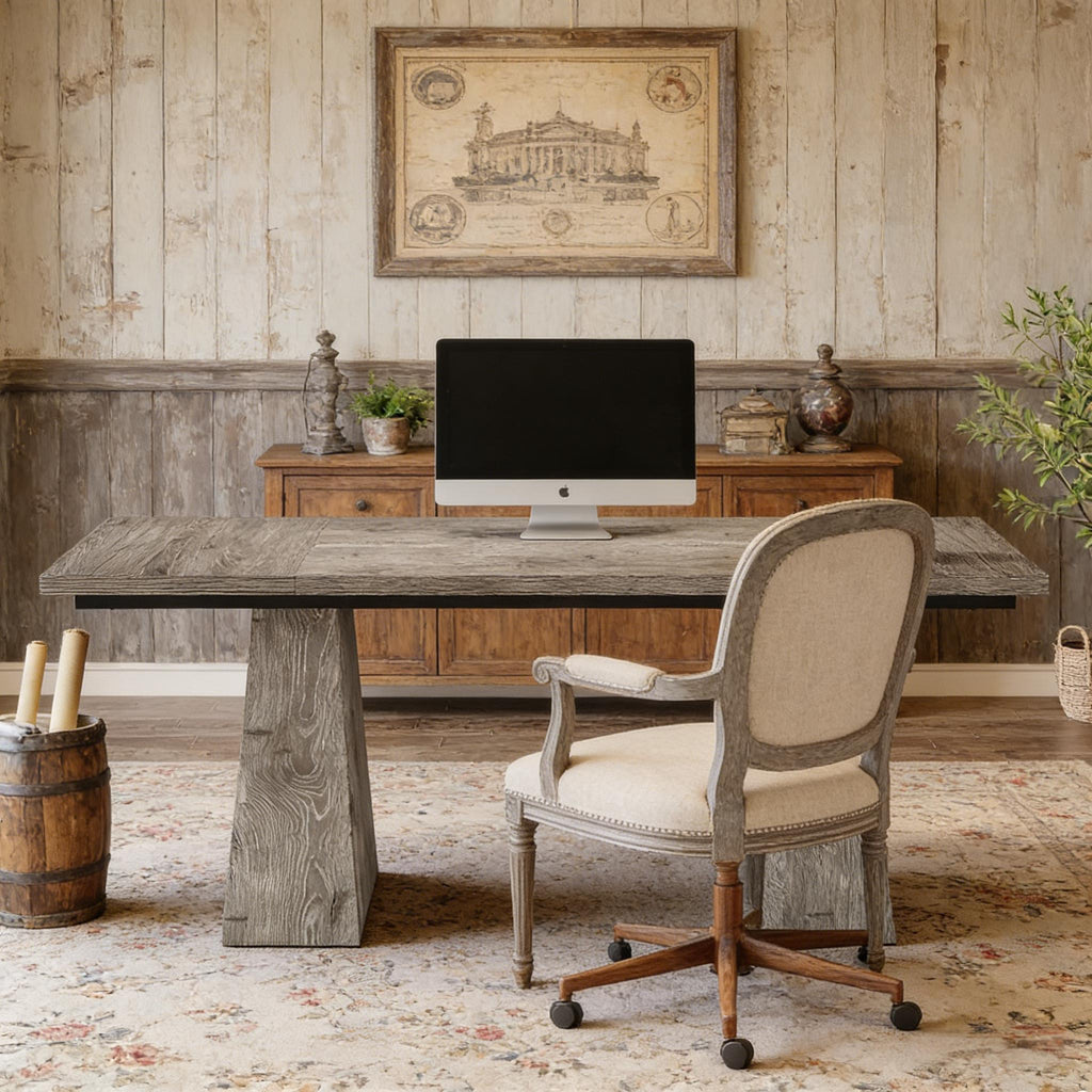 Wide Executive Office Desk with Storage