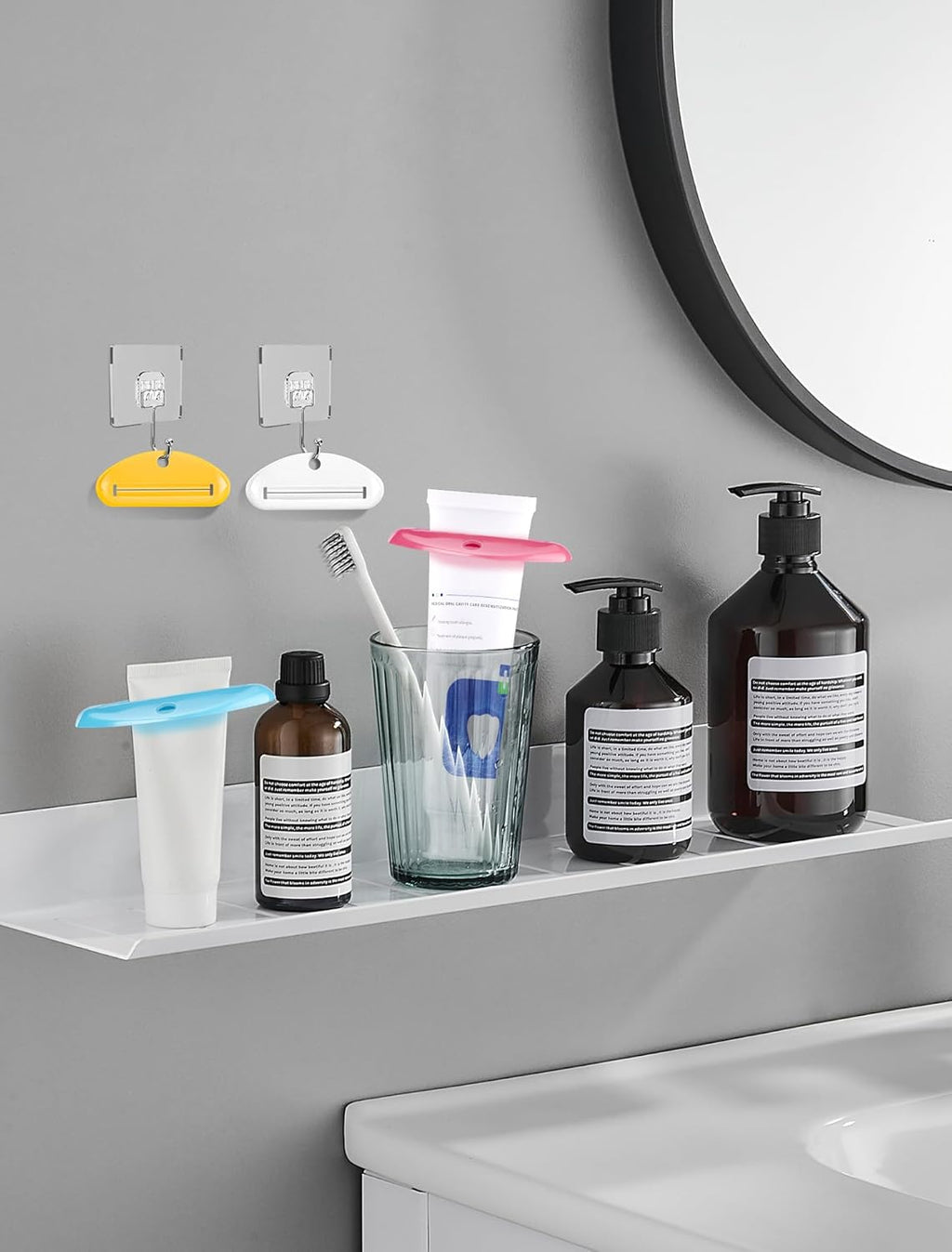 4pcs toothpaste squeezer colorful plastic packaging and components