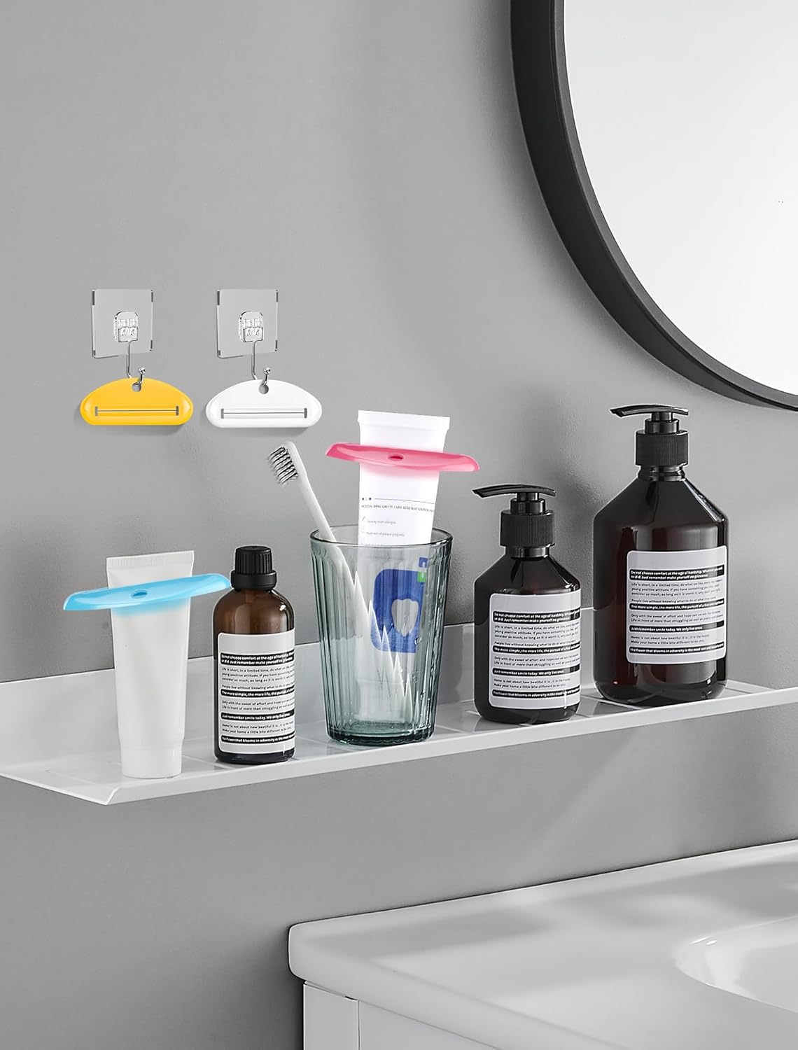 4pcs toothpaste squeezer colorful plastic packaging and components