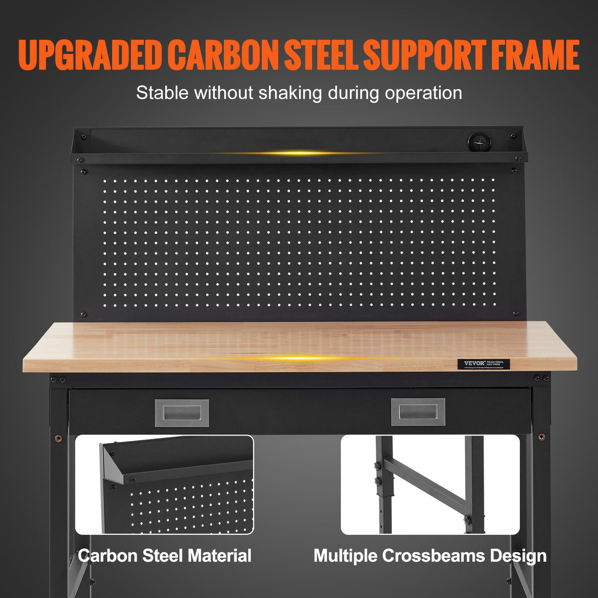 heavy duty garage workbench construction detail