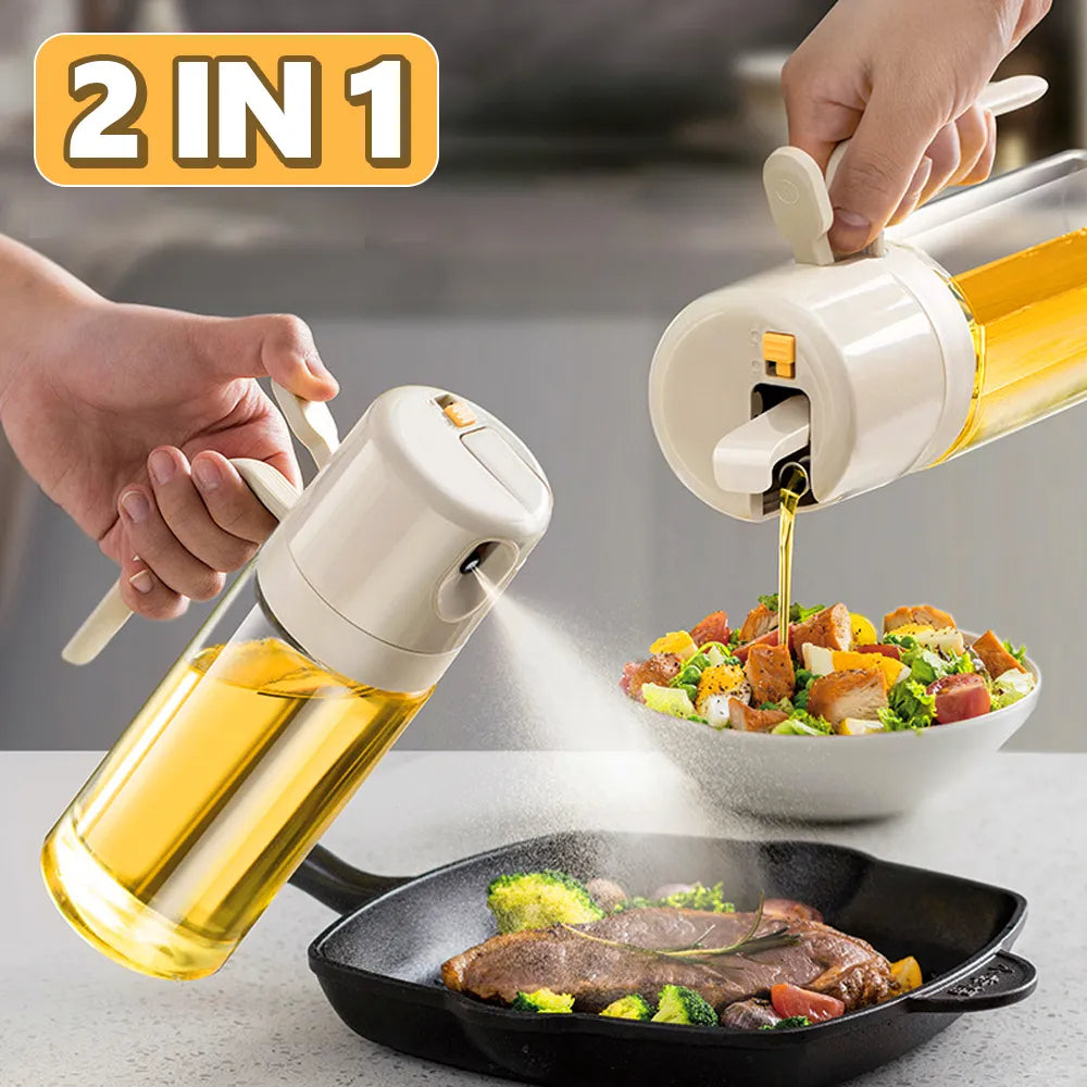 2-in-1 oil sprayer and dispenser bottle product view