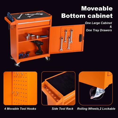 5-Drawer Rolling Tool Chest with Detachable Top Box