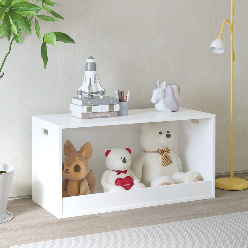 White Open Toy Storage Box