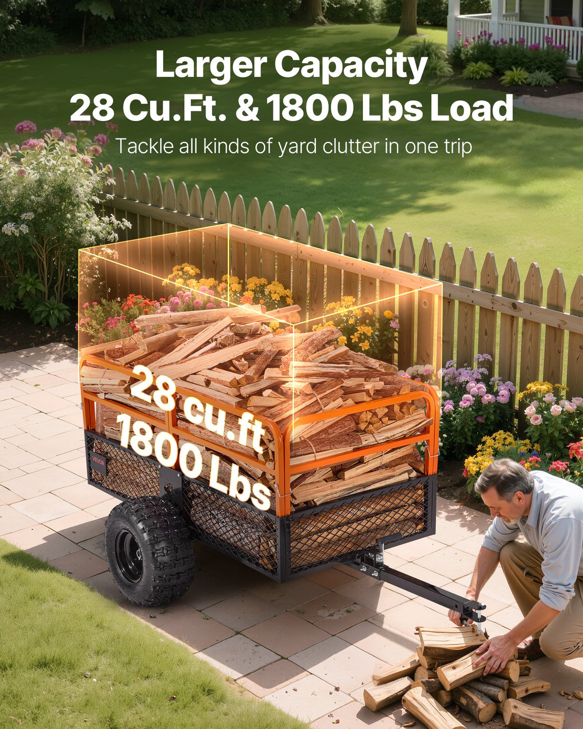 1800-lb steel dump trailer 28 cu ft product view 5