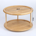 2-tier bamboo rotating spice organizer