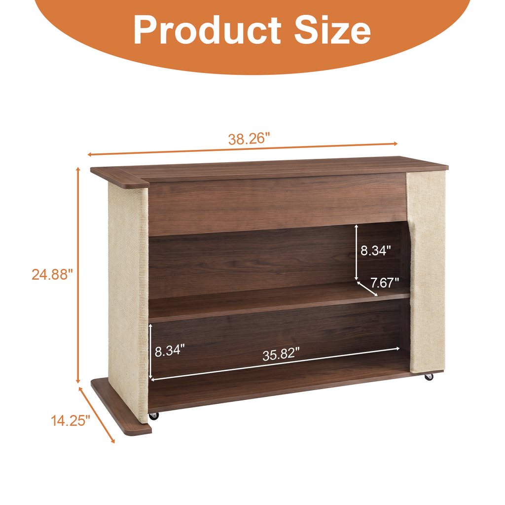 2 in 1 Cat Scratcher Side Table for Couch Sofa Protector End Table Reversible - Image 3