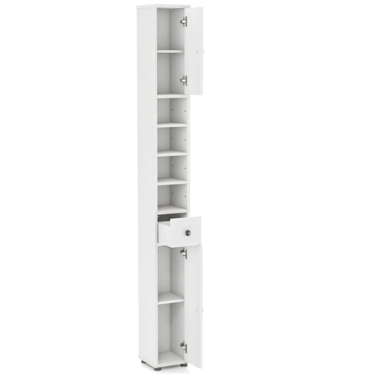 Slim Tall Bathroom Storage Cabinet 8" x 8" x 71" Narrow Floor Organizer with - Image 3