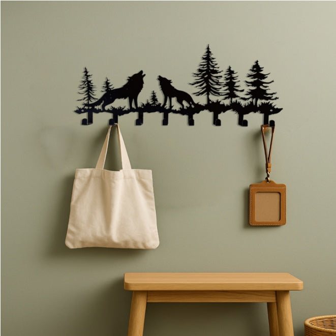 wolf key holder wall mount packaging and components