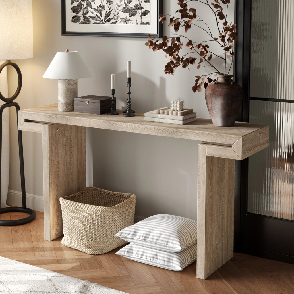 60-Inch Rustic Farmhouse Console Table