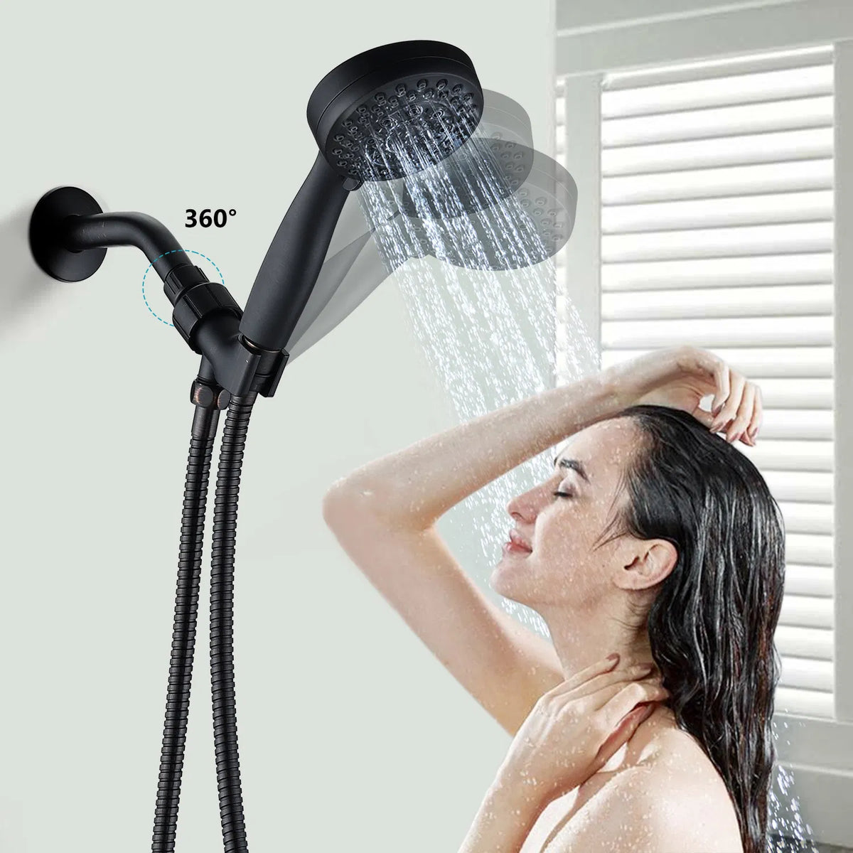 Handheld Shower Head with Hose High Pressure Shower Heads Oil Rubbed Bronze
