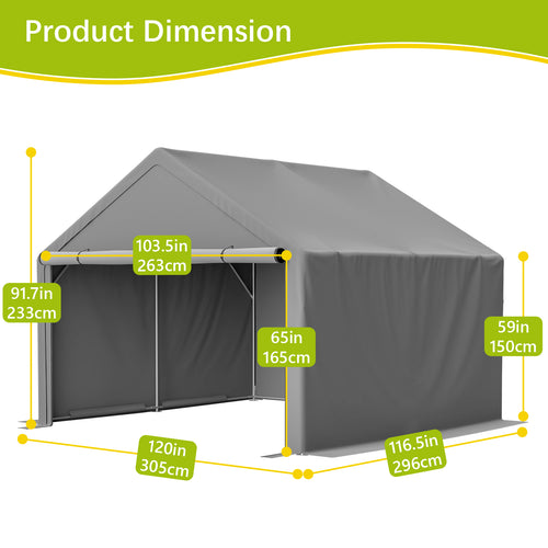 10x10 Outdoor Utility Storage Shelter