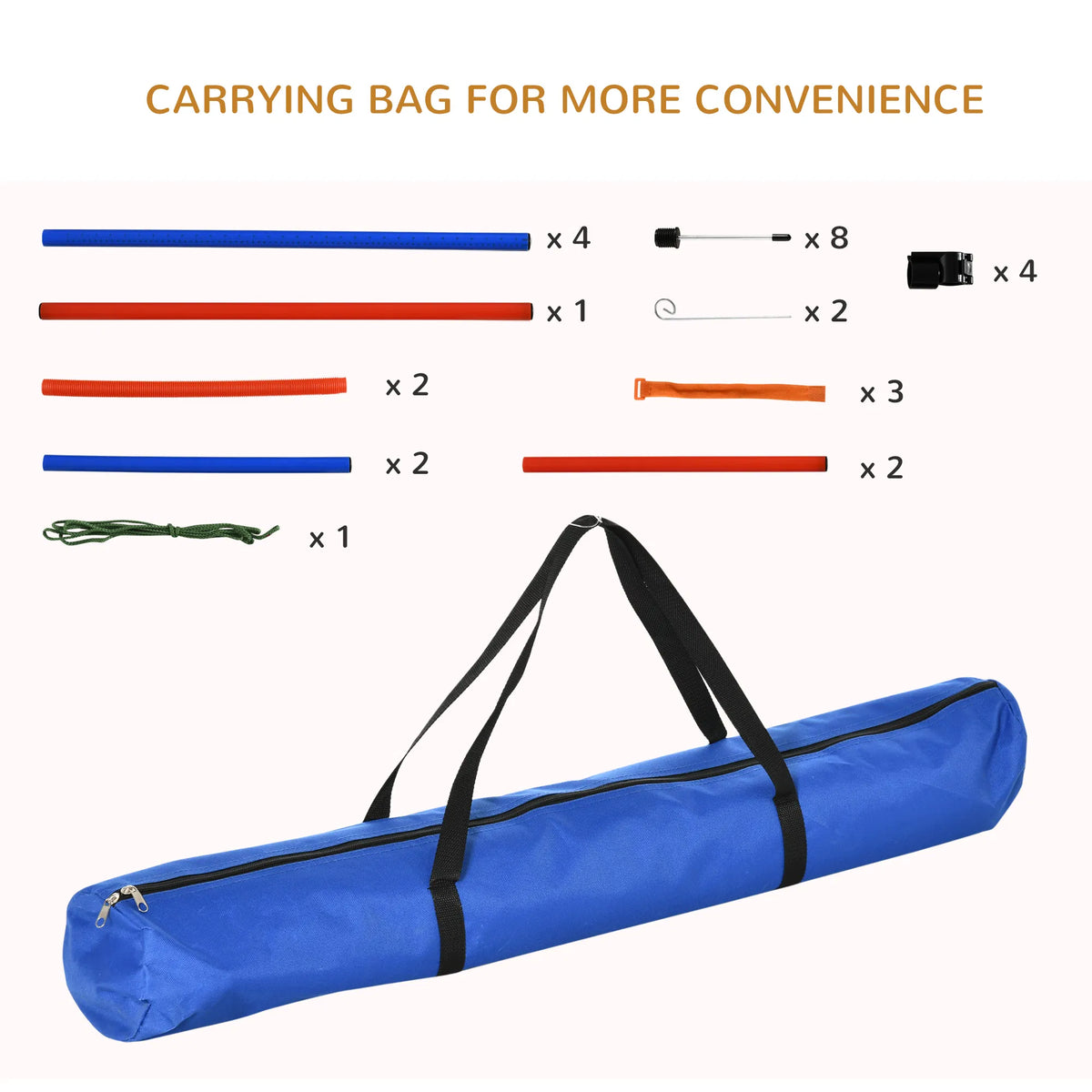 Dog Pet Agility Training Kit High Jump Weave Pole Ring Obedience Training Set - Image 2