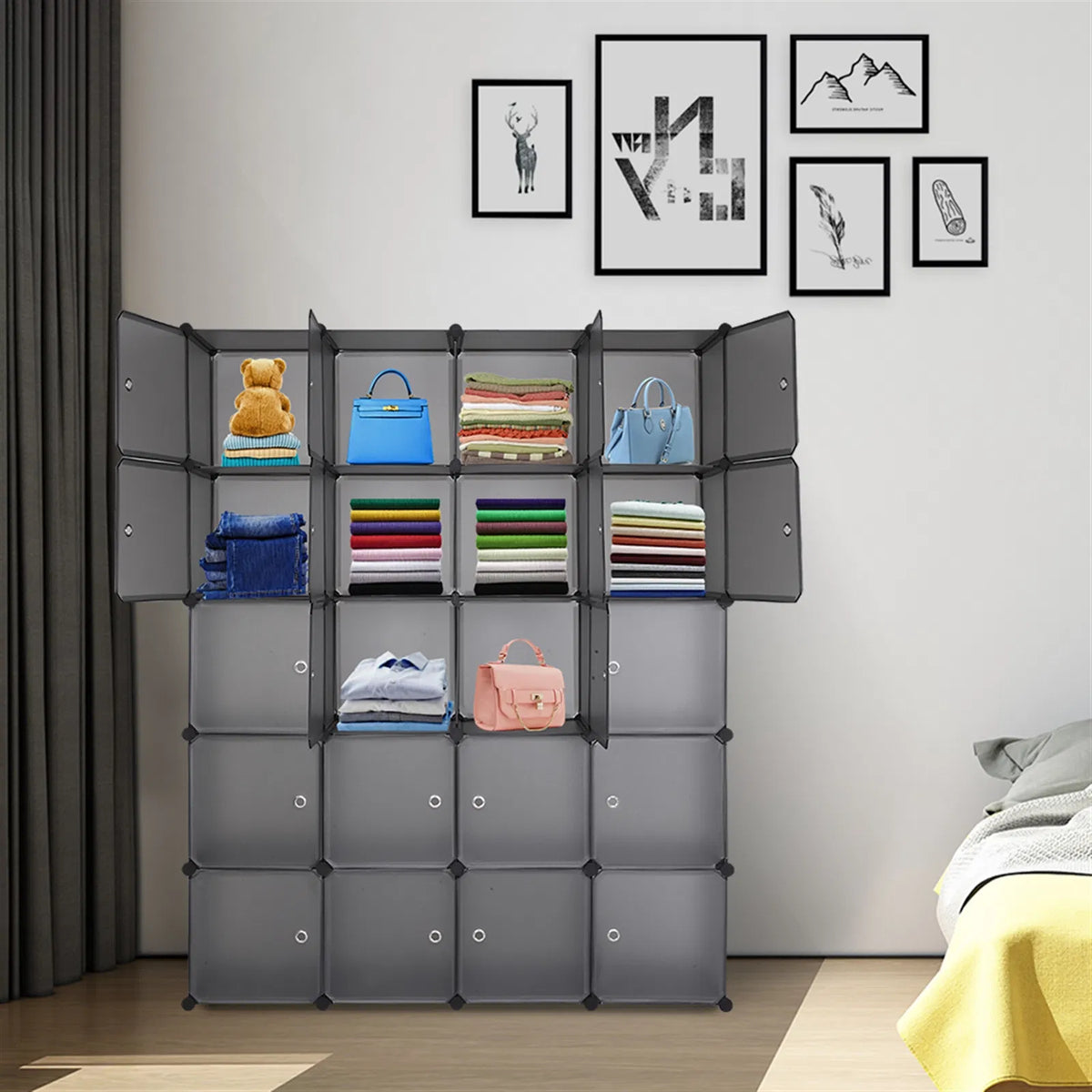 20 cube organizer stackable plastic dimensions and features