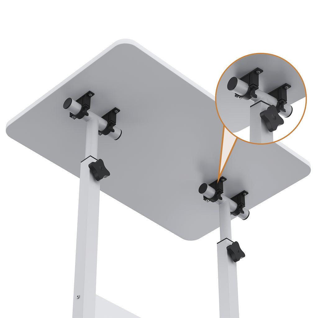 Computer Desk Folding Rolling Multifunction Table With Height Adjustment 90 - Image 5