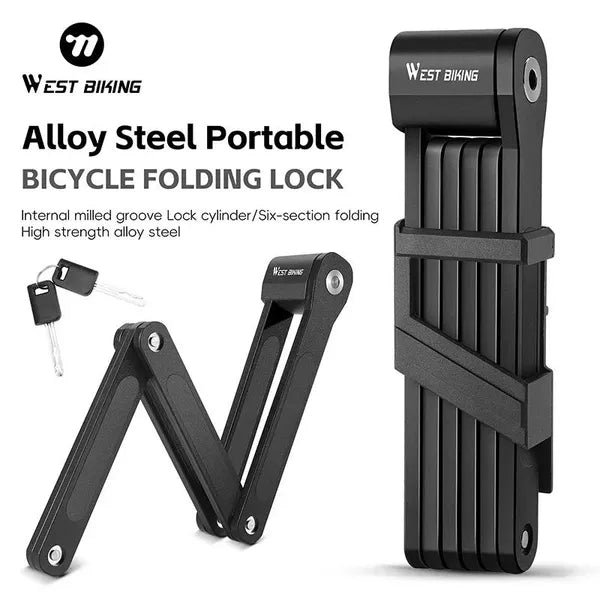 Bicycle Folding Lock 2 Keys 87cm High Security Alloy Steel Lock For MTB Road - Image 5