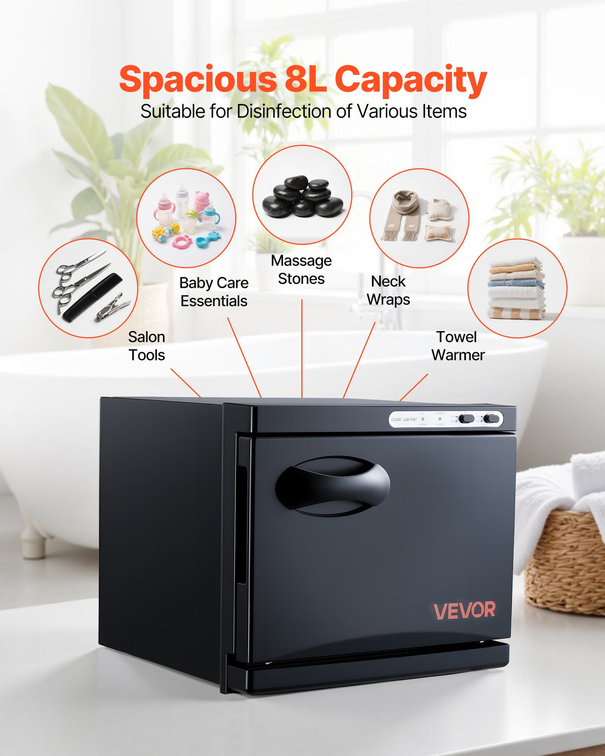 Hot Towel Warmer 76 Gal Small Cabinet With Clip Stainless Steel Rack Holds Up - Dimensions and Specifications