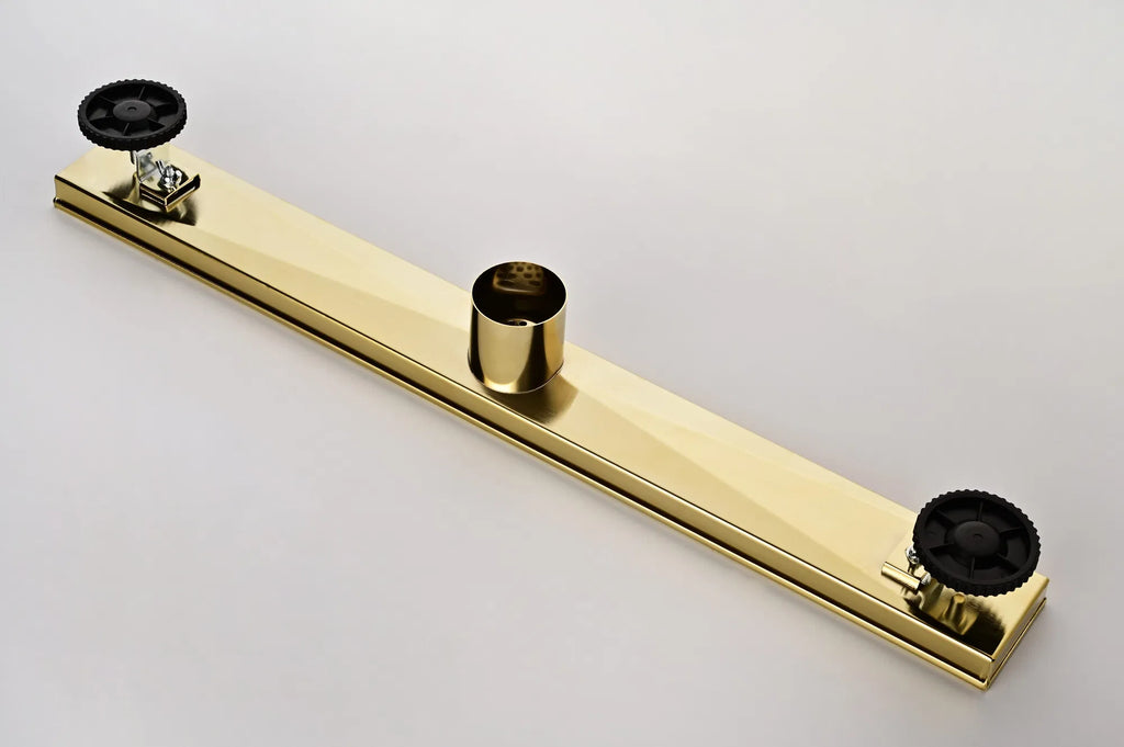 24 Inch Linear Shower Drain with Removable Square Patterned Grate 304 - Image 4