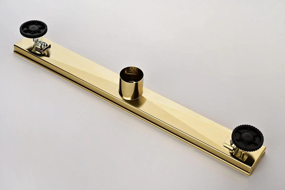 24 Inch Linear Shower Drain with Removable Square Patterned Grate 304 - Image 4