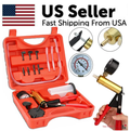 Hand Held Vacuum Pressure Tester Set Brake Fluid Bleeder Bleeding Kit Box