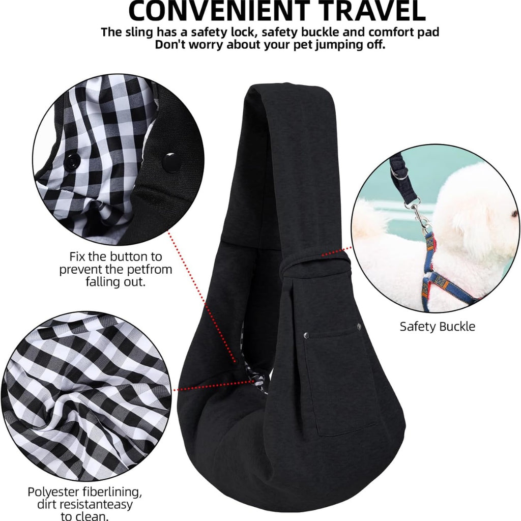 dog carrier sling reversible puppy product angle 6