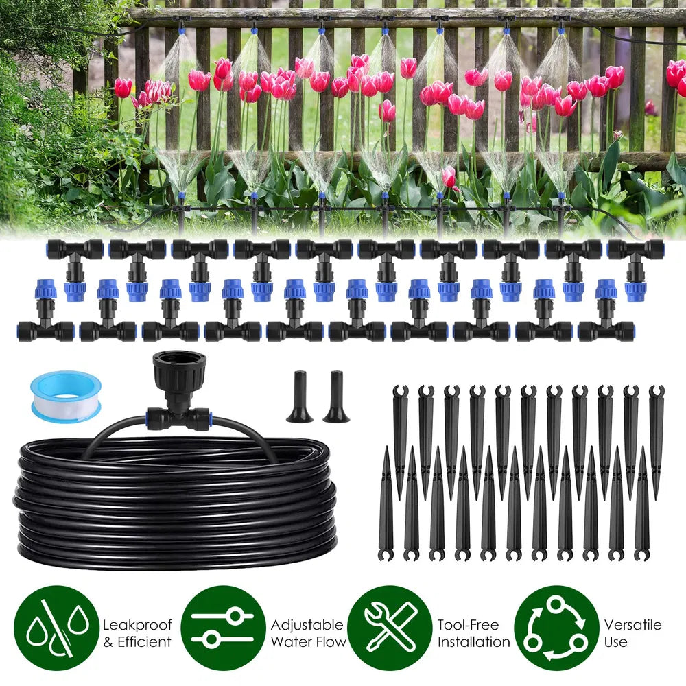 Complete Garden Drip Irrigation System Kit Drip Irrigation Kit 75FT Garden - Image 4