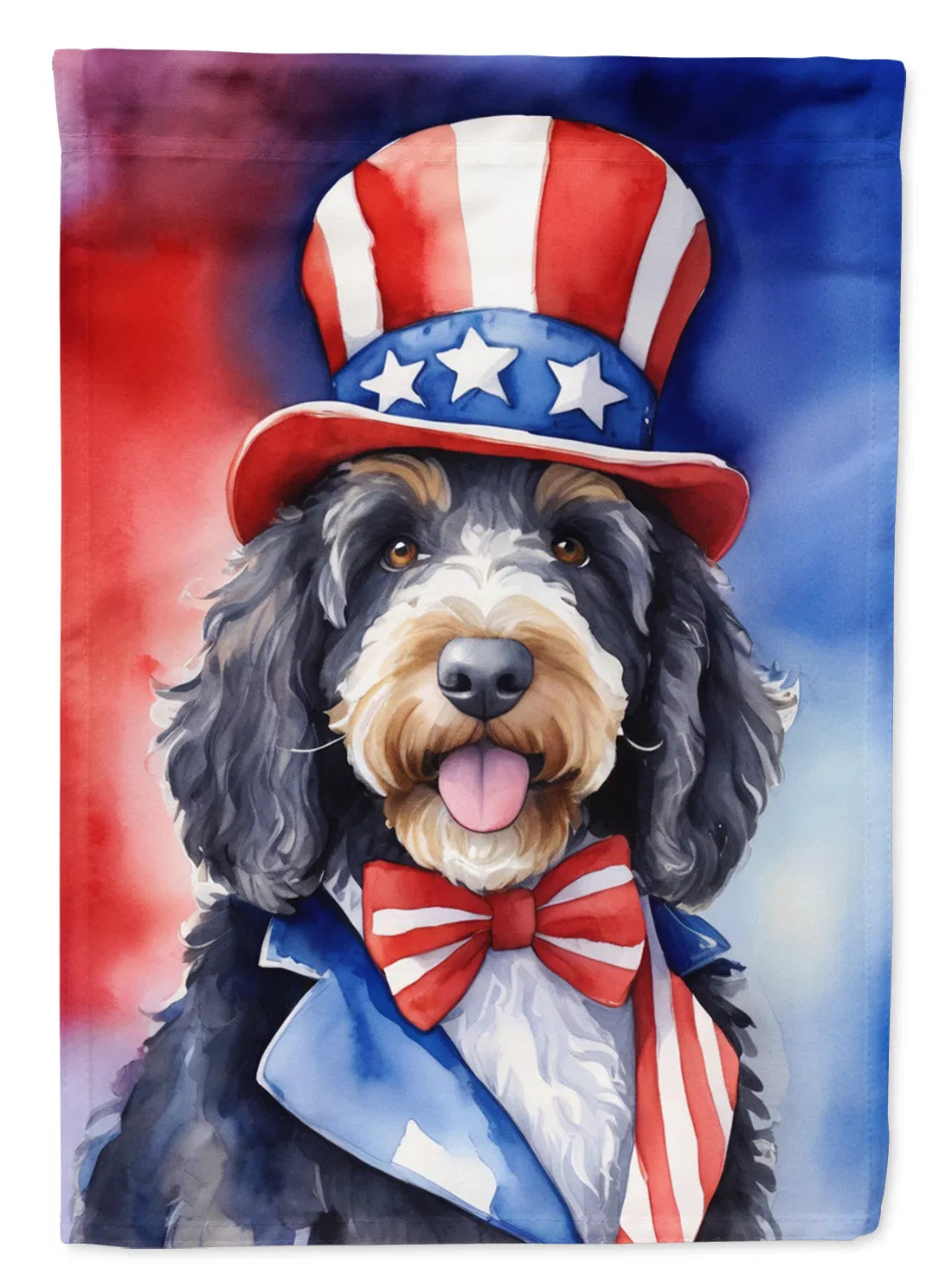 Bernedoodle Patriotic American Garden Flag Mailbox Flag Decorative Yard Flag - Image 4