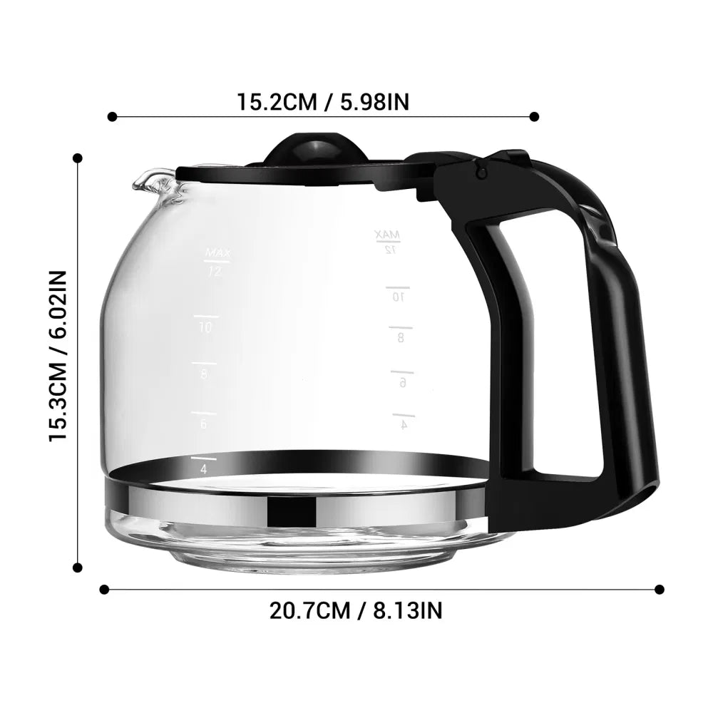 (2 Pack)12 Cup Glass Replacement Carafe (Shipment from Walmart) - Image 3
