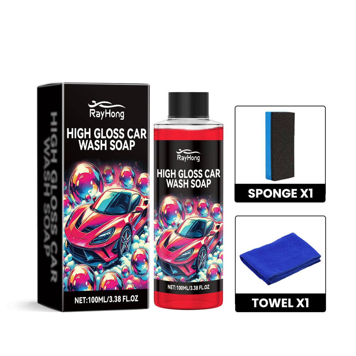 Foam Car Wash Soap Gentle Decontamination Dust Proof Shine Wash