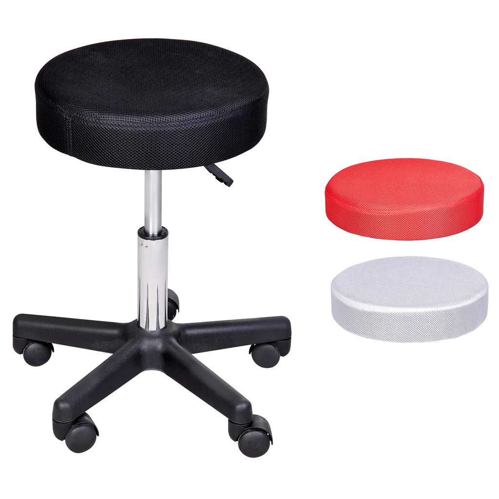 Salon Spa Stool Adjustable Height Rolling Chair Multi Color Comfort Double Nets - Image 4