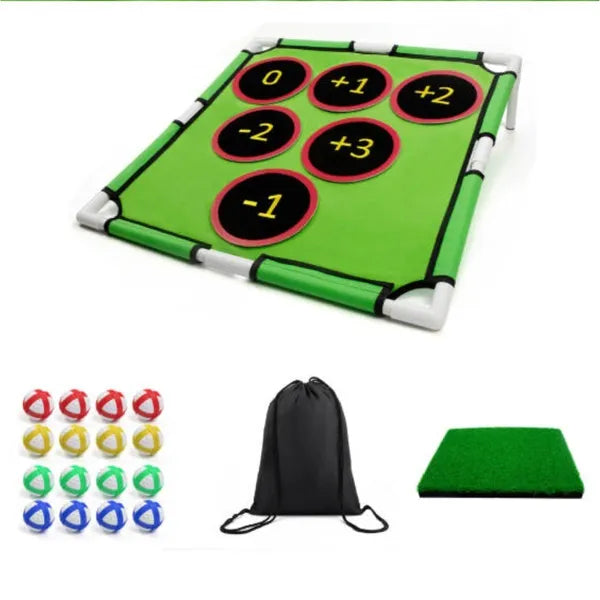 Golf Chipping Game Mat Set With Target Net Indoor Outdoor Practice Game With - Image 5