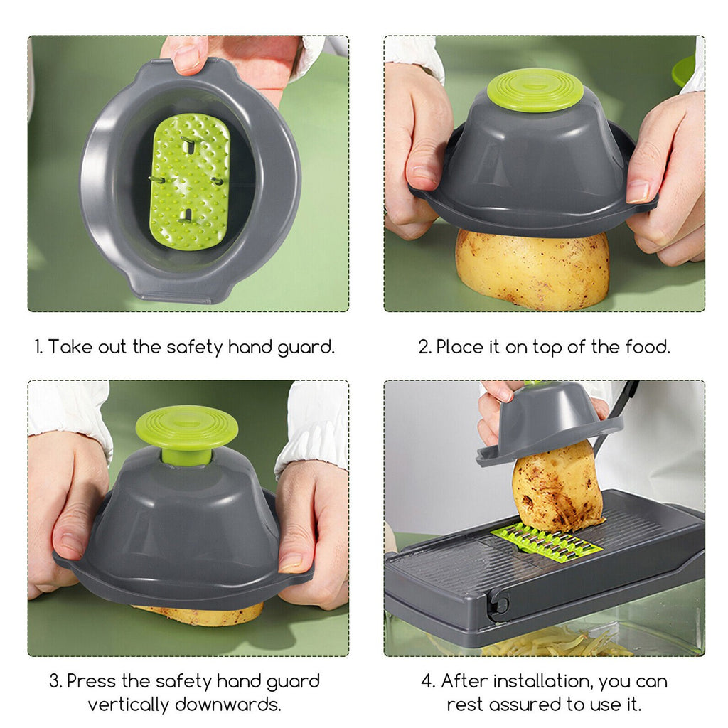 15 In 1 Vegetable Chopper Fruit Cutter Food Onion Veggie Dicer Slicer Peeler Kitchen - Image 3