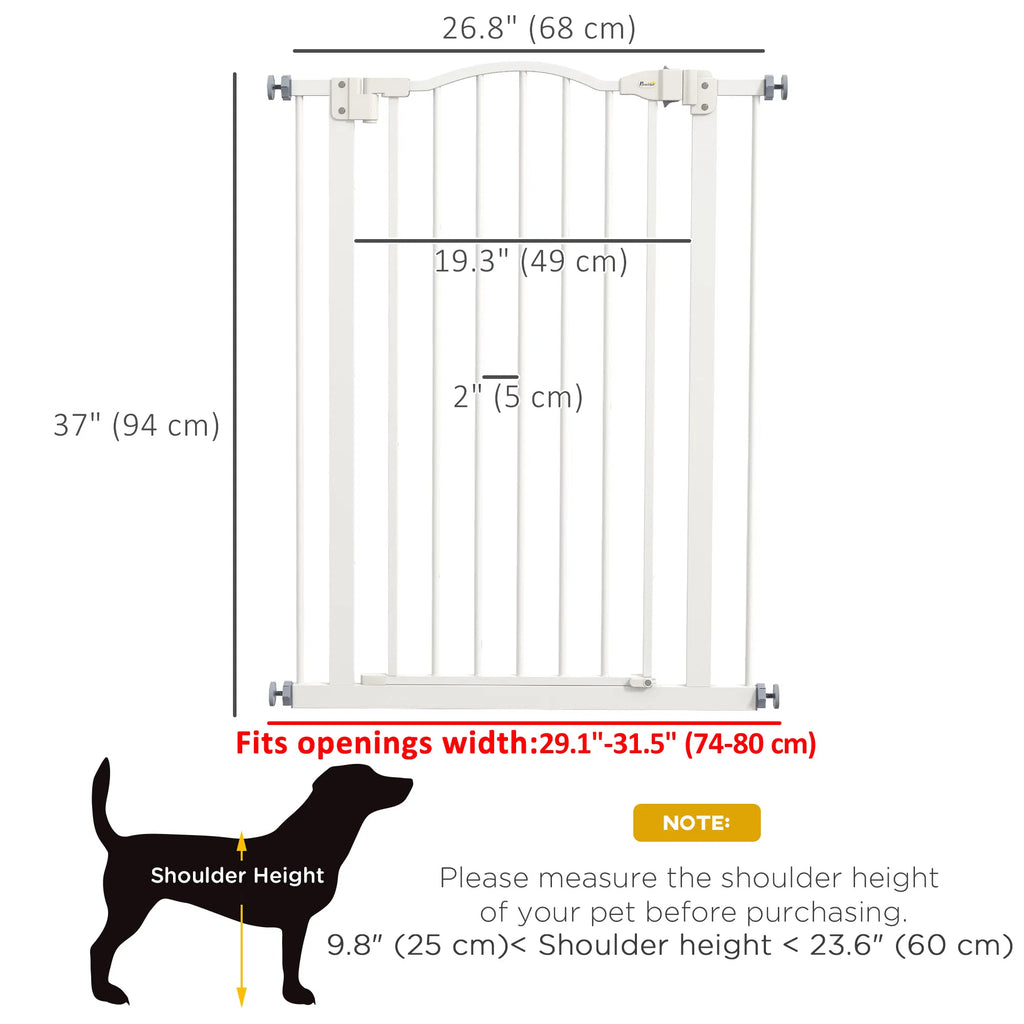 Extra Tall Dog Gate with Door Pressure Fit Auto Close Double Locking for - Image 3