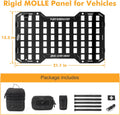 Tactical Rigid MOLLE Organizer Seat Back Aluminum Mount Rack Panel Kit With