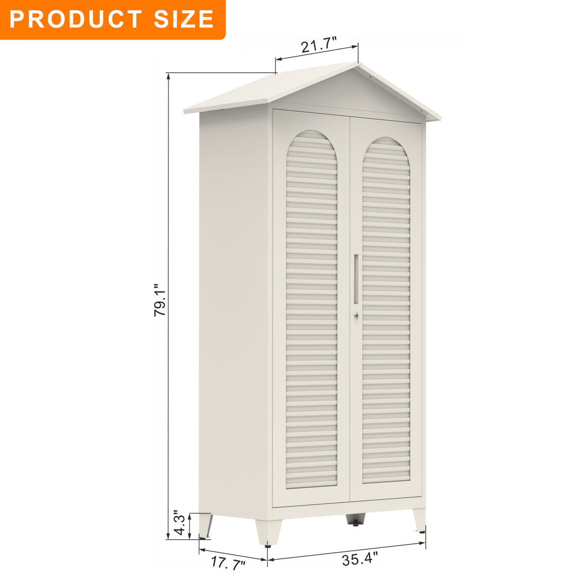 79.1 Inch Tall Metal Tool Storage Cabinet with Adjustable Shelves and Lockable Doors - Image 8