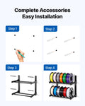 Wall Mount Printer Filament Storage Rack 2 Tier Wall Bracket Storage Shelf